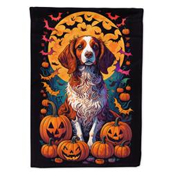DAC1490CHF 40 x 28 in. Brittany Spaniel Witchy Halloween House Flag