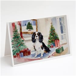 DAC1315GCA7P 5 x 7 in. Cavalier Spaniel Christmas Greeting Cards & Envelopes - Pack of 8