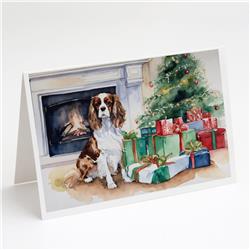 DAC1318GCA7P 5 x 7 in. Cavalier Spaniel Christmas Greeting Cards & Envelopes - Pack of 8