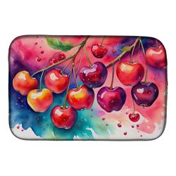 DAC1834DDM 21 x 14 in. Colorful Cherries Dish Drying Mat