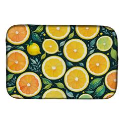 DAC1837DDM 21 x 14 in. Colorful Lemons Dish Drying Mat