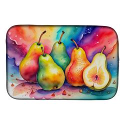 21 x 14 in. Unisex Colorful Pears Dish Drying Mat
