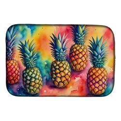 DAC1840DDM 21 x 14 in. Colorful Pineapples Dish Drying Mat