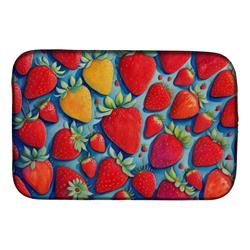 21 x 14 in. Unisex Colorful Strawberries Dish Drying Mat