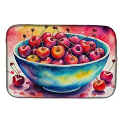 21 x 14 in. Unisex Colorful Cherries Dish Drying Mat