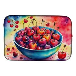 DAC1848DDM 21 x 14 in. Colorful Cherries Dish Drying Mat