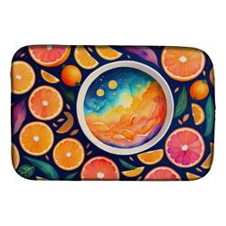 21 x 14 in. Unisex Colorful Orange Dish Drying Mat
