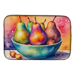 21 x 14 in. Unisex Colorful Pears Dish Drying Mat