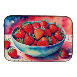 21 x 14 in. Unisex Colorful Strawberries Dish Drying Mat