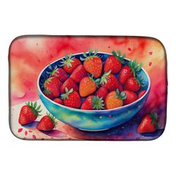 DAC1864DDM 21 x 14 in. Colorful Strawberries Dish Drying Mat