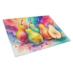 DAC1838LCB 15 x 12 in. Colorful Pears Glass Cutting Board - Large