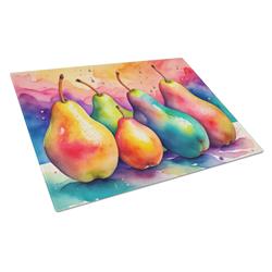 DAC1839LCB 15 x 12 in. Colorful Pears Glass Cutting Board - Large