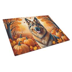 DAC1018LCB 15 x 12 in. Unisex Belgian Tervuren Fall Glass Cutting Board - Large