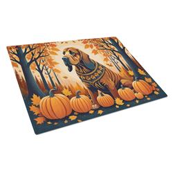 DAC1021LCB 15 x 12 in. Bloodhound Fall Glass Cutting Board - Large