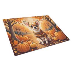 DAC1034LCB 15 x 12 in. Chihuahua Fall Glass Cutting Board - Large
