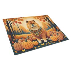 DAC1037LCB 15 x 12 in. Chow Chow Fall Glass Cutting Board - Large