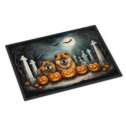 18 x 27 in. Unisex Chow Chow Spooky Halloween Doormat