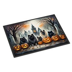 18 x 27 in. Unisex Keeshond Spooky Halloween Doormat