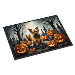 18 x 27 in. Unisex Norwich Terrier Spooky Halloween Doormat