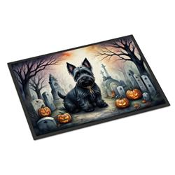 18 x 27 in. Unisex Scottish Terrier Spooky Halloween Doormat