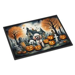 18 x 27 in. Unisex Poodle Spooky Halloween Doormat
