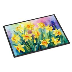18 x 27 in. Unisex Daffodils in Watercolor Doormat