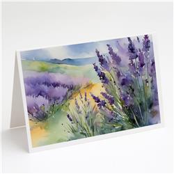 5 x 7 in. Unisex Lavender in Watercolor Greeting Cards & Envelopes - Pack of 8