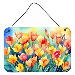 DAC1569DS812 12 x 8 in. Freesias in Watercolor Wall or Door Hanging Prints
