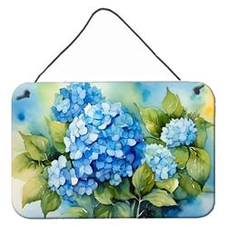 DAC1580DS812 12 x 8 in. Hydrangeas in Watercolor Wall or Door Hanging Prints