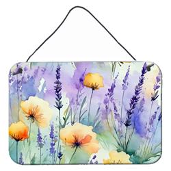 12 x 8 in. Unisex Lavender in Watercolor Wall or Door Hanging Prints