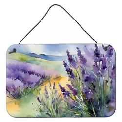 12 x 8 in. Unisex Lavender in Watercolor Wall or Door Hanging Prints