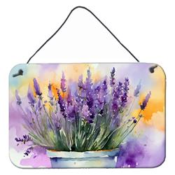 12 x 8 in. Unisex Lavender in Watercolor Wall or Door Hanging Prints
