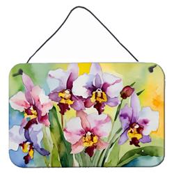 DAC1589DS812 12 x 8 in. Orchids in Watercolor Wall or Door Hanging Prints