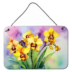 DAC1590DS812 12 x 8 in. Orchids in Watercolor Wall or Door Hanging Prints