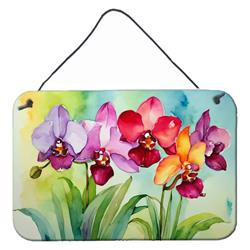 DAC1592DS812 12 x 8 in. Orchids in Watercolor Wall or Door Hanging Prints