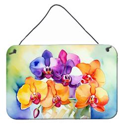 DAC1601DS812 12 x 8 in. Orchids in Watercolor Wall or Door Hanging Prints