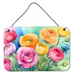 DAC1603DS812 12 x 8 in. Ranunculus in Watercolor Wall or Door Hanging Prints