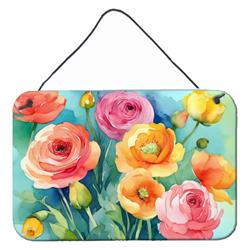 DAC1604DS812 12 x 8 in. Ranunculus in Watercolor Wall or Door Hanging Prints