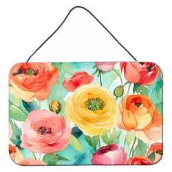 DAC1605DS812 12 x 8 in. Ranunculus in Watercolor Wall or Door Hanging Prints