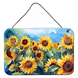 DAC1610DS812 12 x 8 in. Sunflowers in Watercolor Wall or Door Hanging Prints