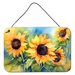 DAC1611DS812 12 x 8 in. Sunflowers in Watercolor Wall or Door Hanging Prints