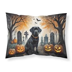 DAC2015PILLOWCASE 20.5 x 30 in. Unisex Black Labrador Retriever Spooky Halloween Fabric Standard Pillowcase