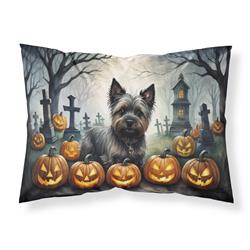 20.5 x 30 in. Unisex Cairn Terrier Spooky Halloween Fabric Standard Pillowcase