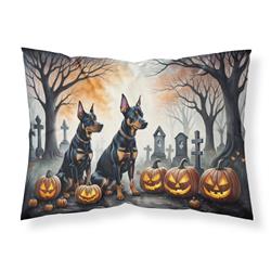 DAC2038PILLOWCASE 20.5 x 30 in. Unisex Doberman Pinscher Spooky Halloween Fabric Standard Pillowcase