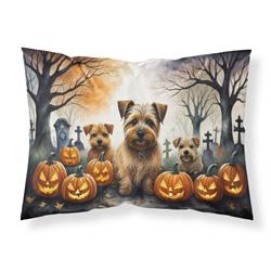 DAC2048PILLOWCASE 20.5 x 30 in. Unisex Norfolk Terrier Spooky Halloween Fabric Standard Pillowcase