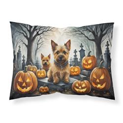 20.5 x 30 in. Unisex Norwich Terrier Spooky Halloween Fabric Standard Pillowcase