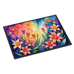 18 x 27 in. Unisex Lilies in Color Doormat