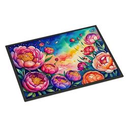 18 x 27 in. Unisex Peonies in Color Doormat