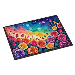 18 x 27 in. Unisex Roses in Color Doormat
