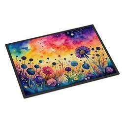 18 x 27 in. Unisex Scabiosa in Color Doormat